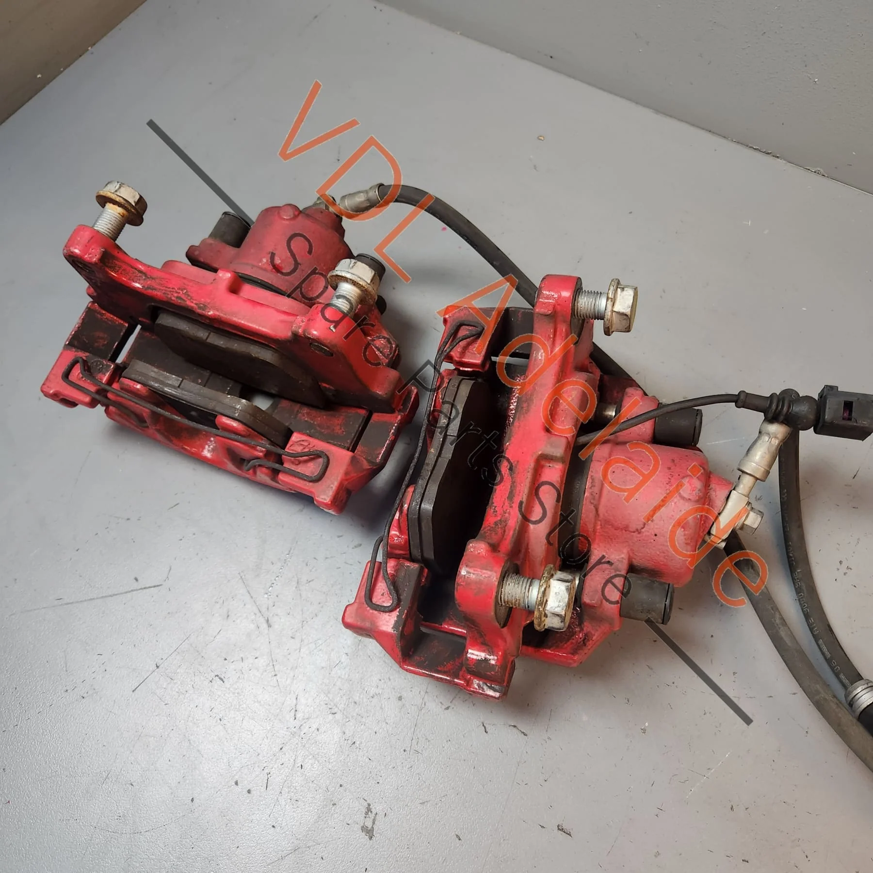 VW Golf MK6 Gti Pair of Front Brake Calipers suit 312mm x 25mm rotor Tornado Red - Image 2