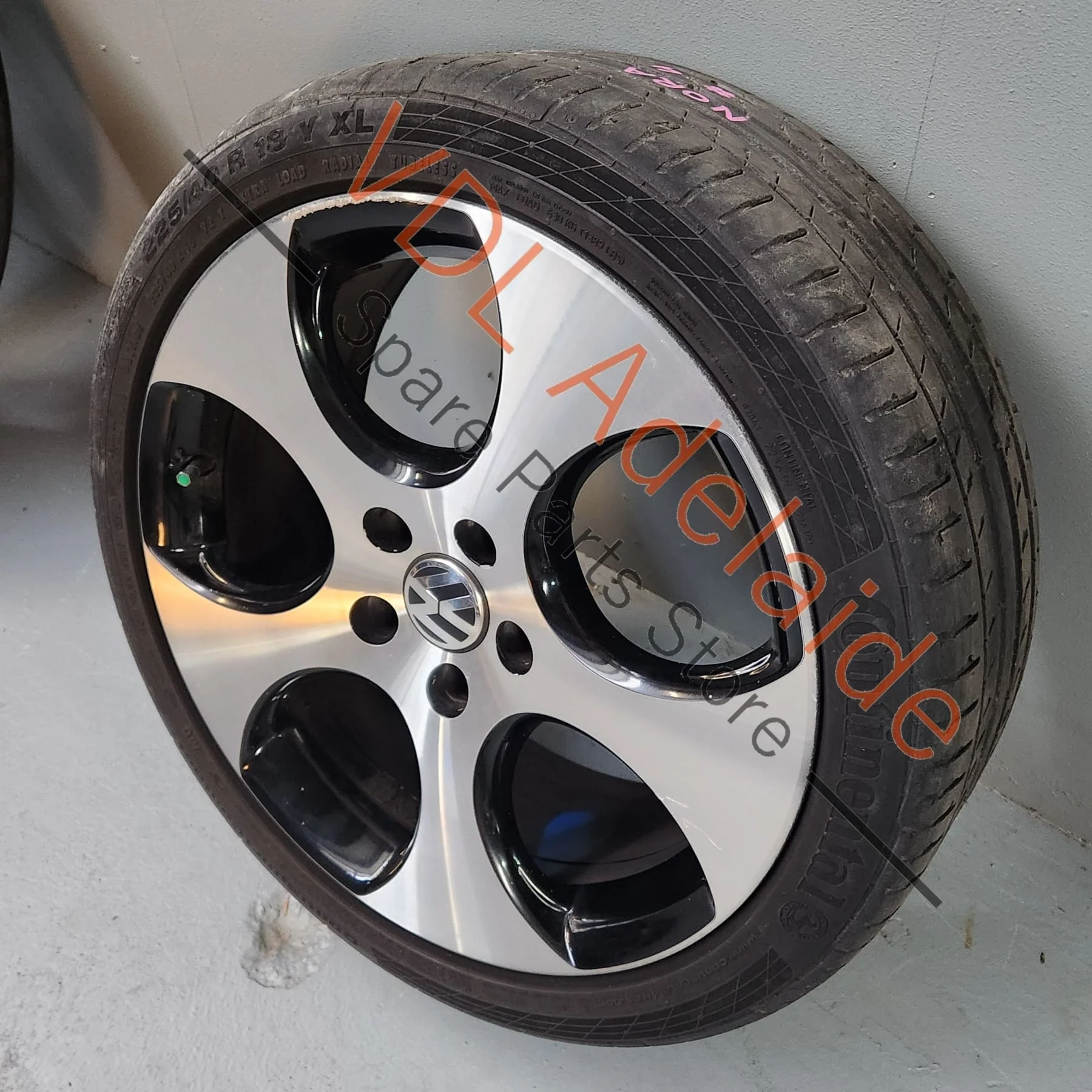 Genuine VW Golf MK6 18in Gti Detroit Machined Face Alloy Wheel 18x7.5 ET51 #04 - Image 2