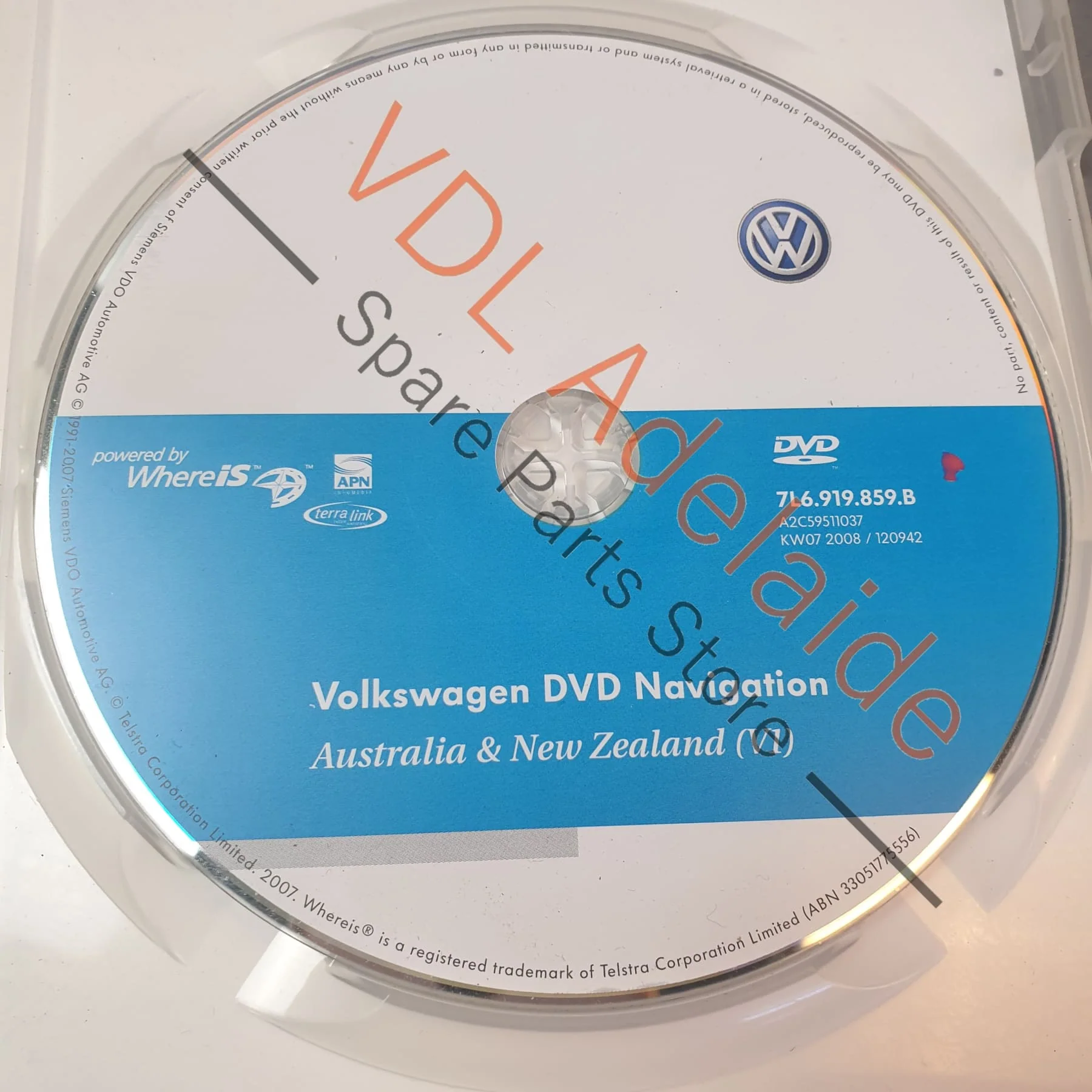 VW Audi Satnav Maps Disc by WhereIs Aus & NZ Version 1 7L6919859B - Image 4