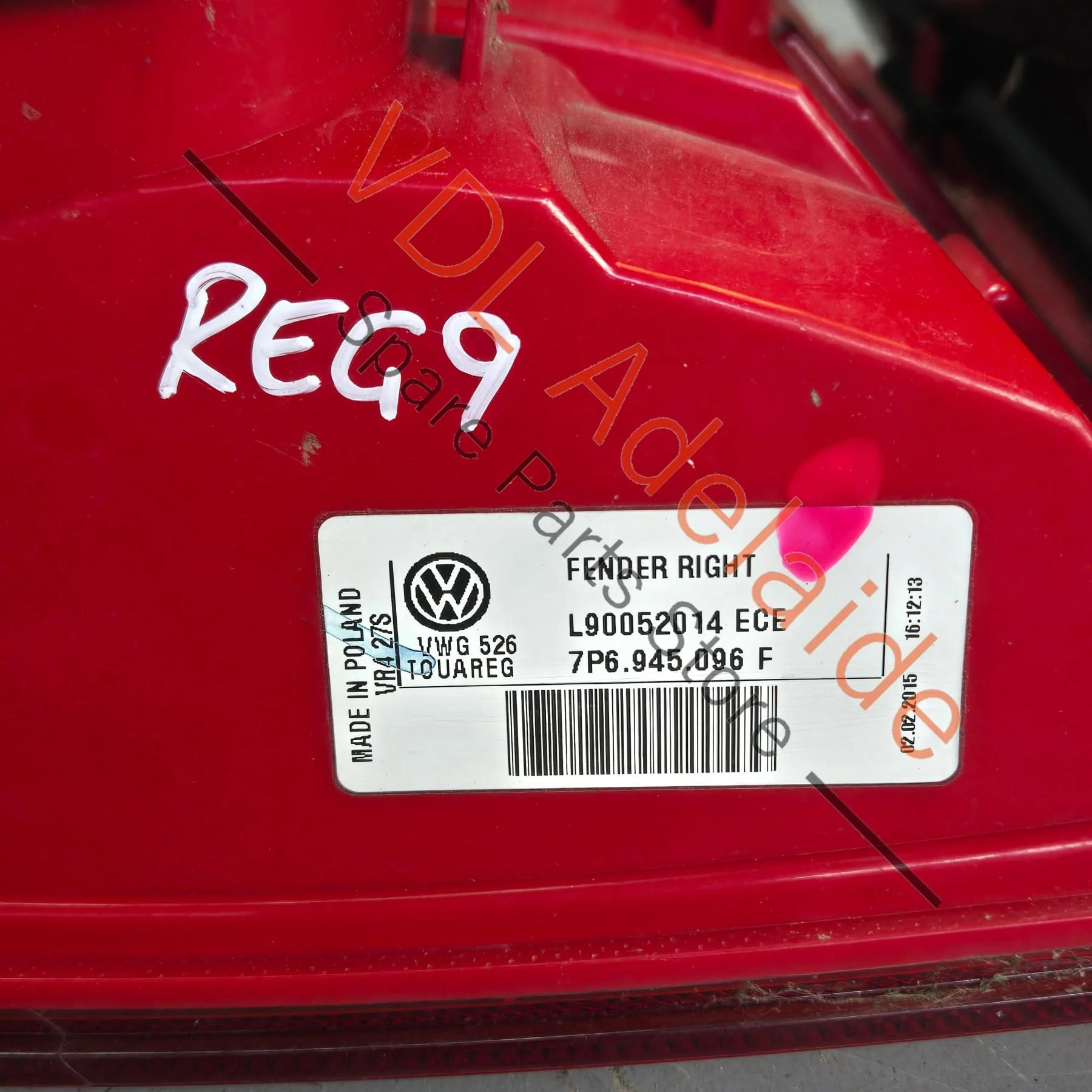VW Touareg 7P Rear Right Fender Tail Light Taillight 7P6945096F - Image 5