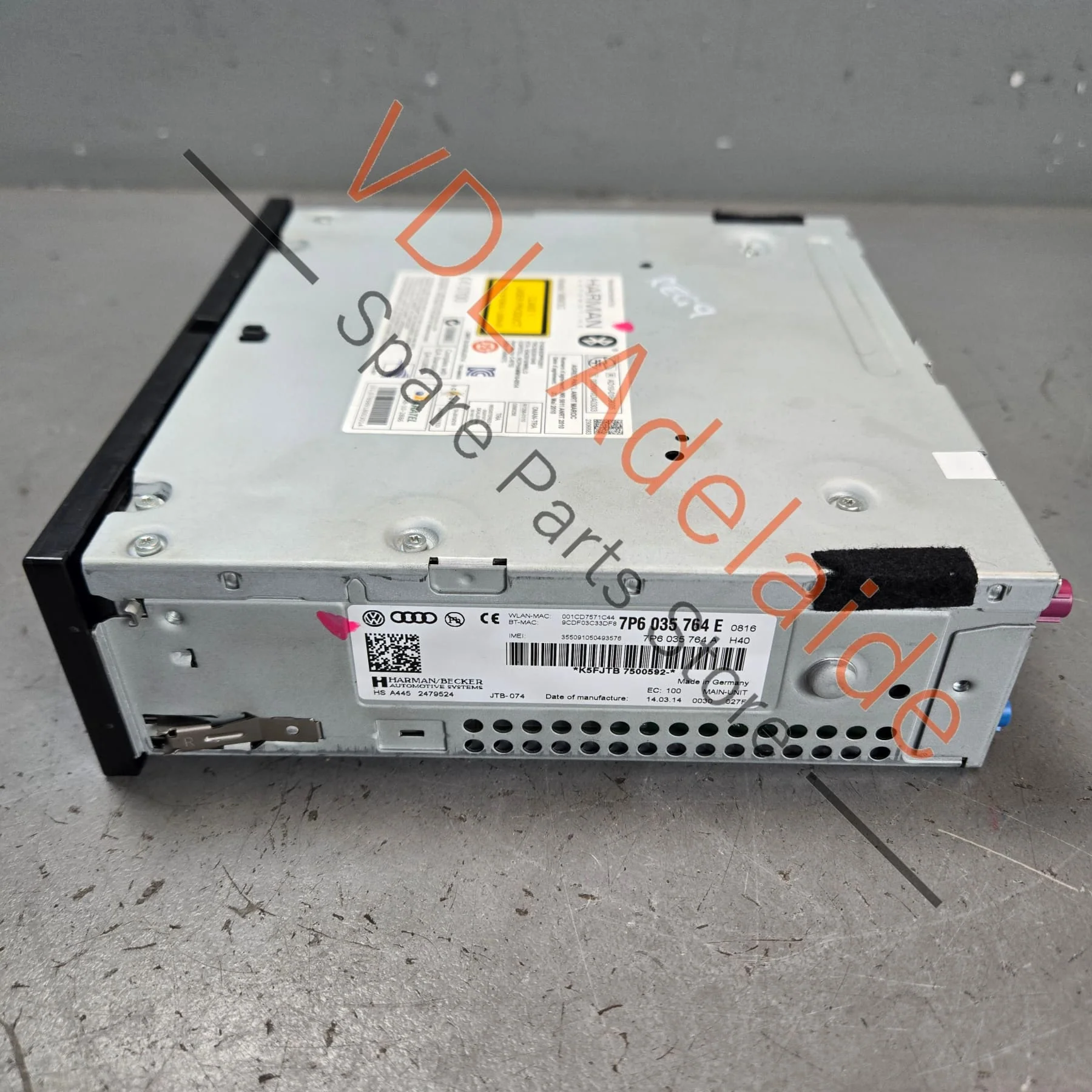 VW Touareg 7P Satnav MMI Radio Unit 7P6035764E - Image 4