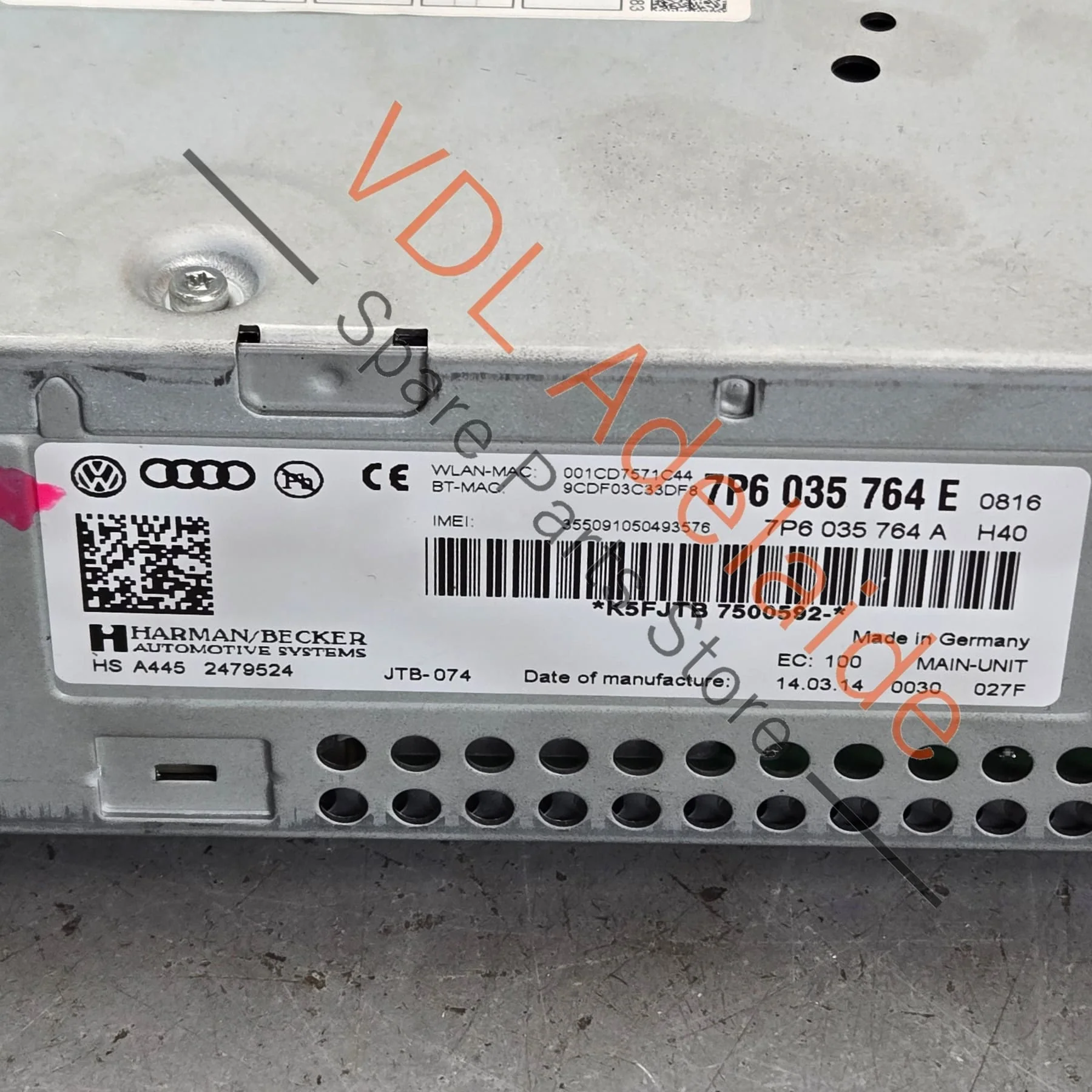 VW Touareg 7P Satnav MMI Radio Unit 7P6035764E - Image 5