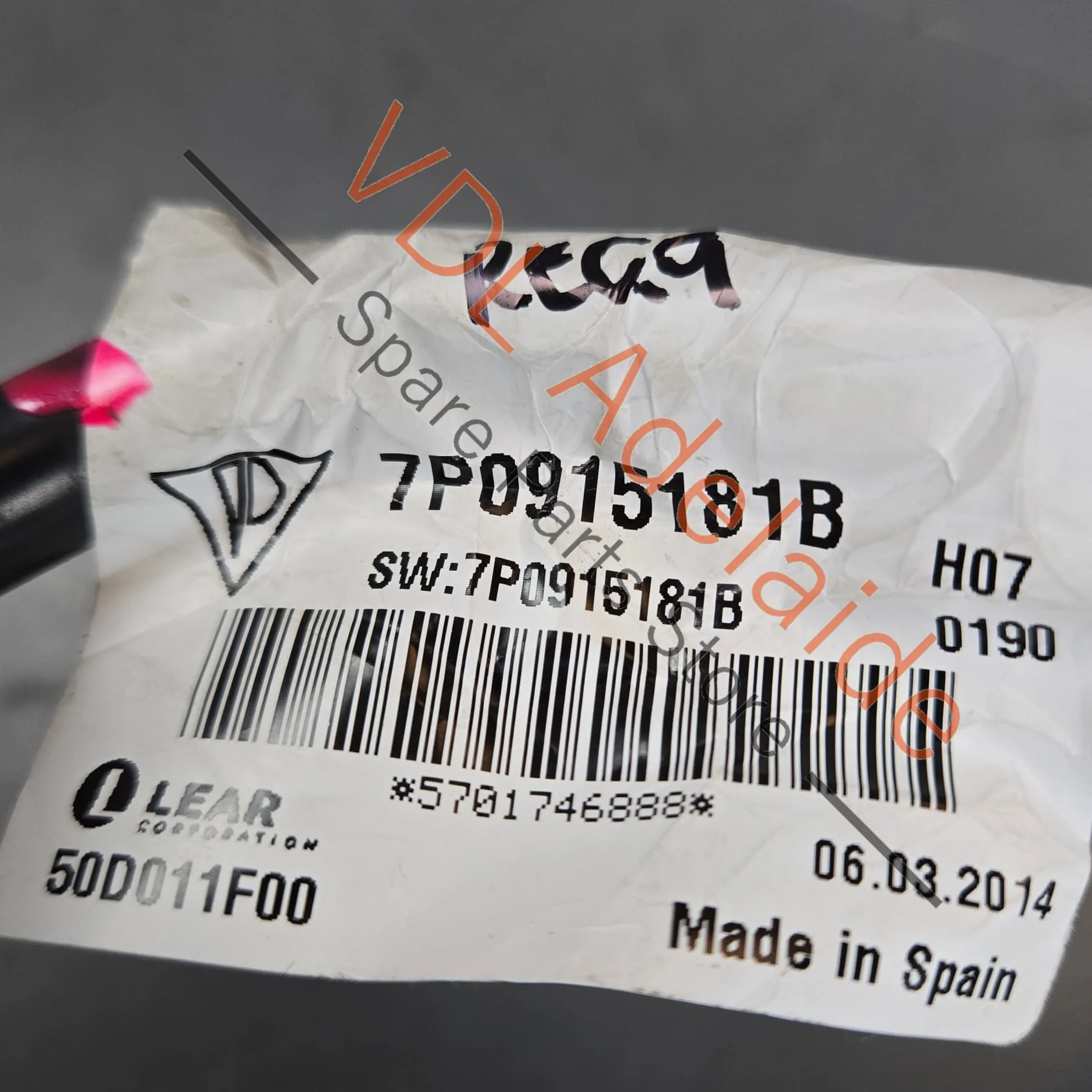 Porsche Cayenne VW Touareg Battery Monitoring Negative -ve Earth Wire 7P0915181b - Image 3