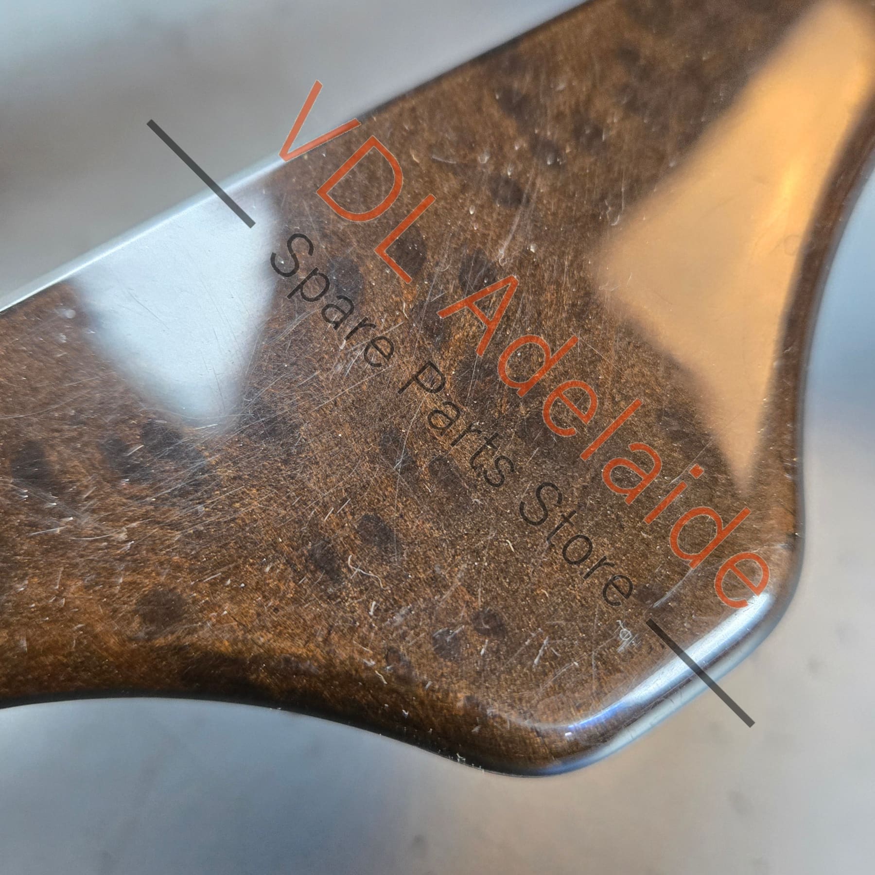 VW Touareg 7P Centre Console Trim for Gear Selector RHD Vavona Brown Woodgrain Inlay - Image 2