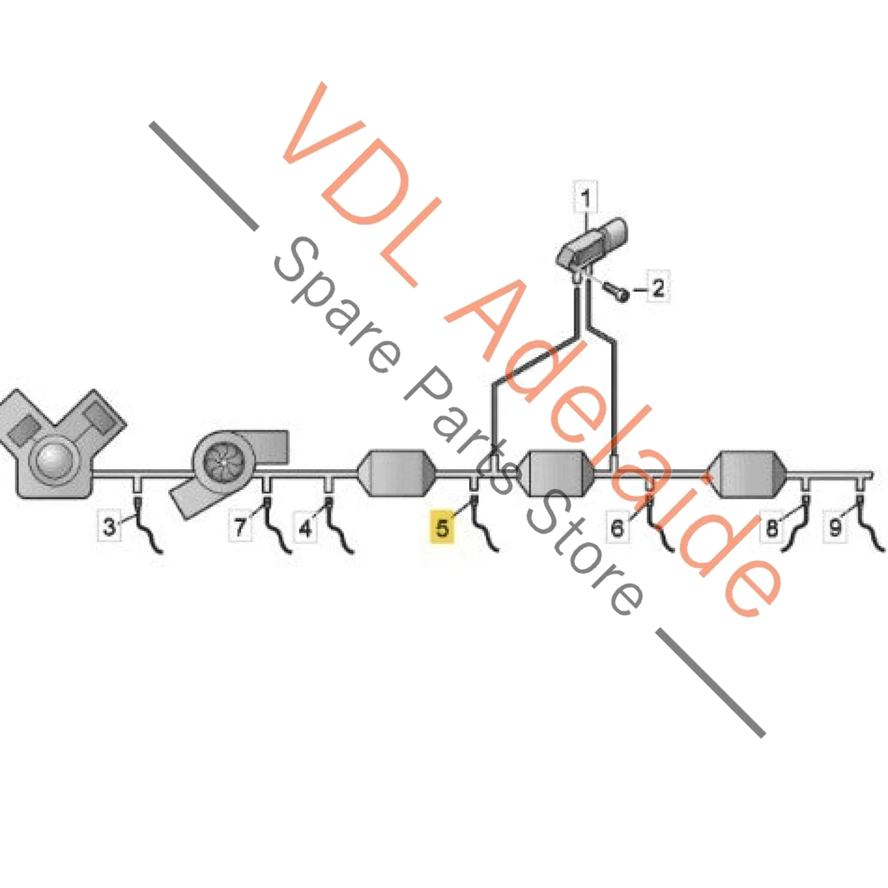 VW Touareg 7P Exhaust Gas Temperature Sender Sensor 059906088BR - Image 2