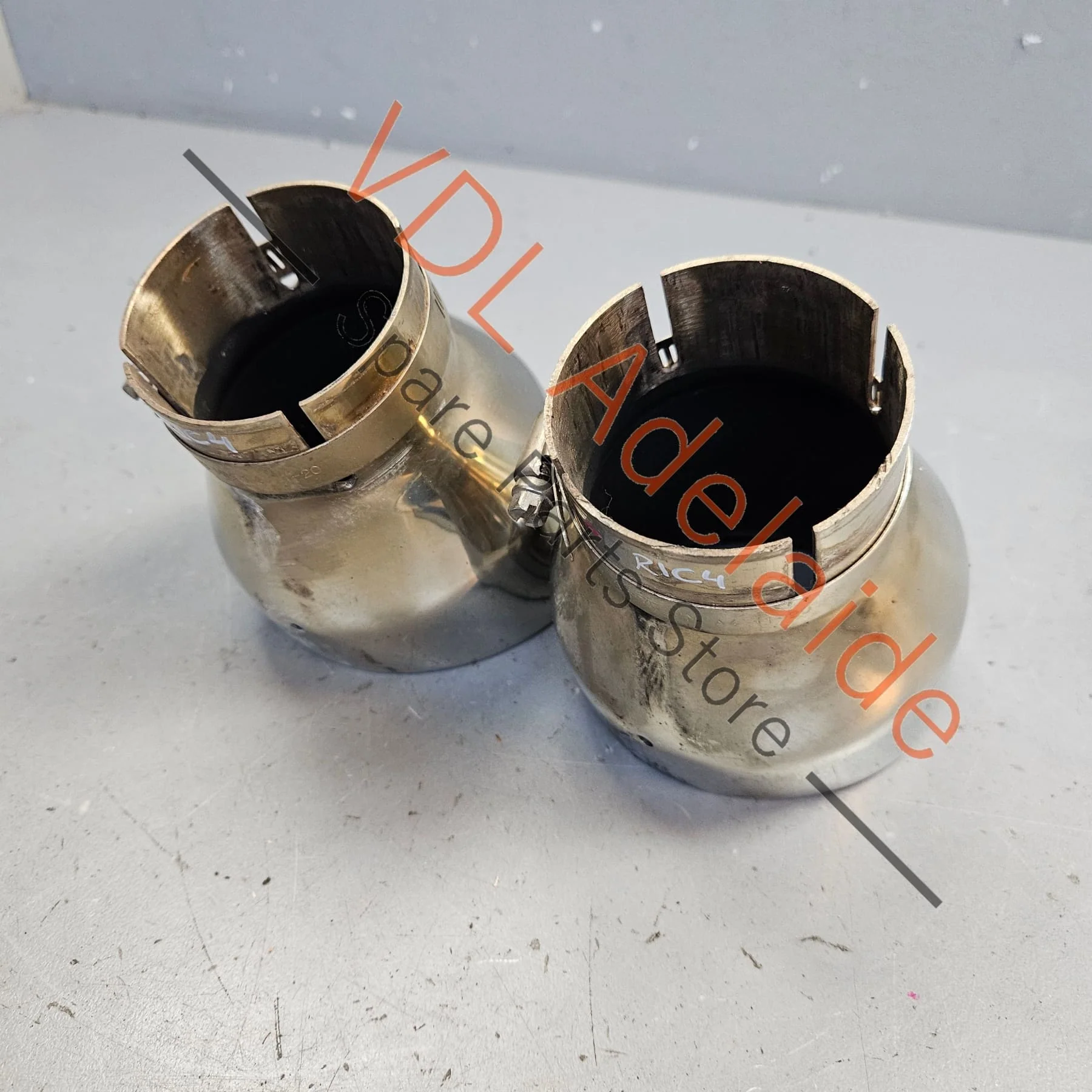APR Double Walled 3.5inch Slash-Cut Exhaust Tips Polished Silver Chrome Audi S3 S6 S7 VW Golf Gti R Porsche 718 Boxster Cayman - Image 6