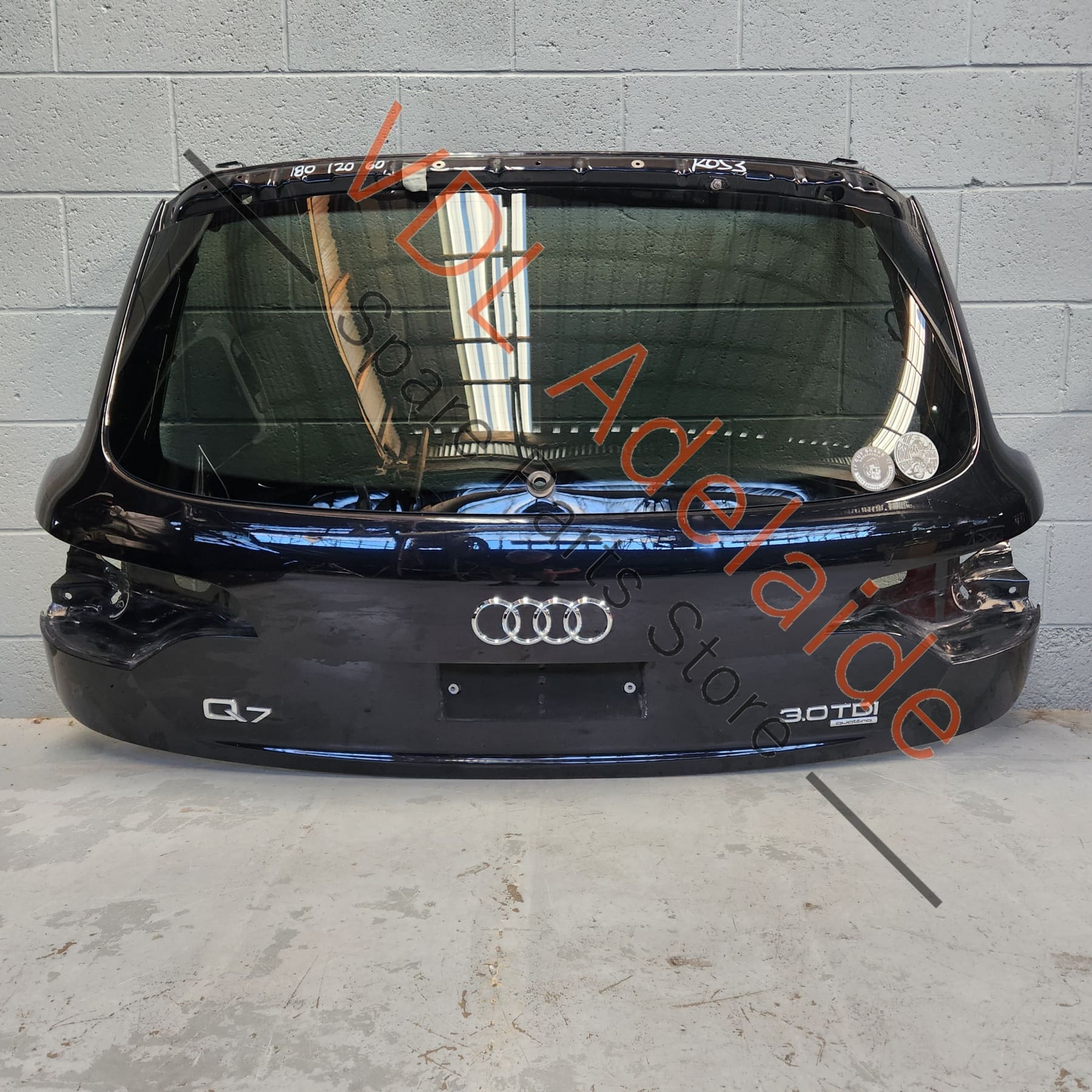 Audi Q7 4L Rear Hatch Boot Trunk Door Shell Panel incl Glass 4L0827023B 4L0845501C NVB 2T2T Orca Black Metallic