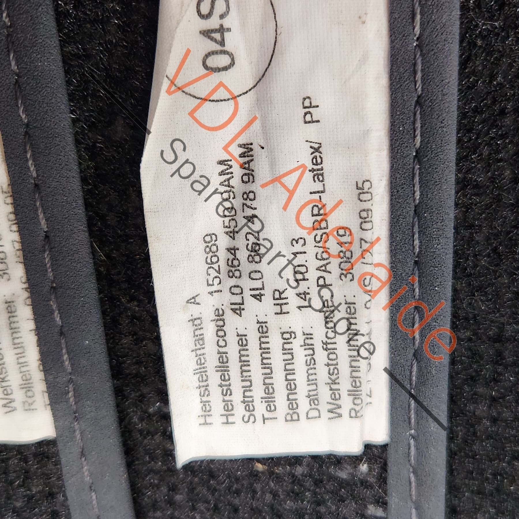 Genuine OEM Audi Q7 4L Set of Floor Carpet Mats 4L2863691D - Image 10