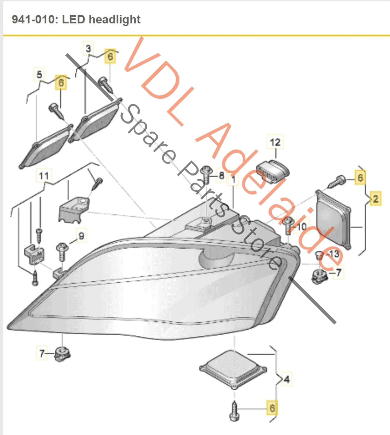 Audi R8 42 Ballast Power Control Module for Dipped Beam LED Headlight 420907472A - Image 2