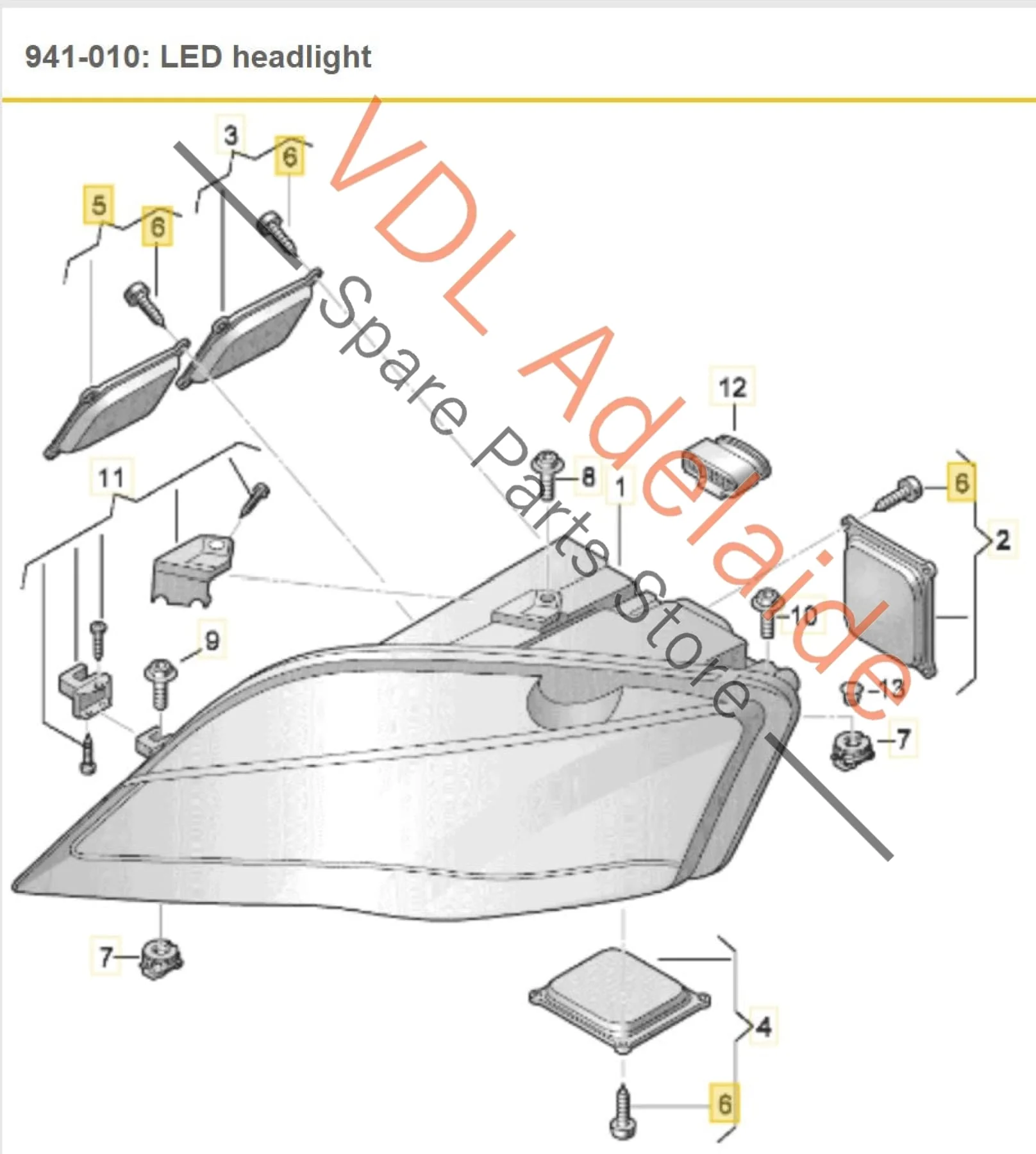 Audi R8 42 Ballast Power Control Module for Turn Signal LED Headlight 420907472D - Image 7