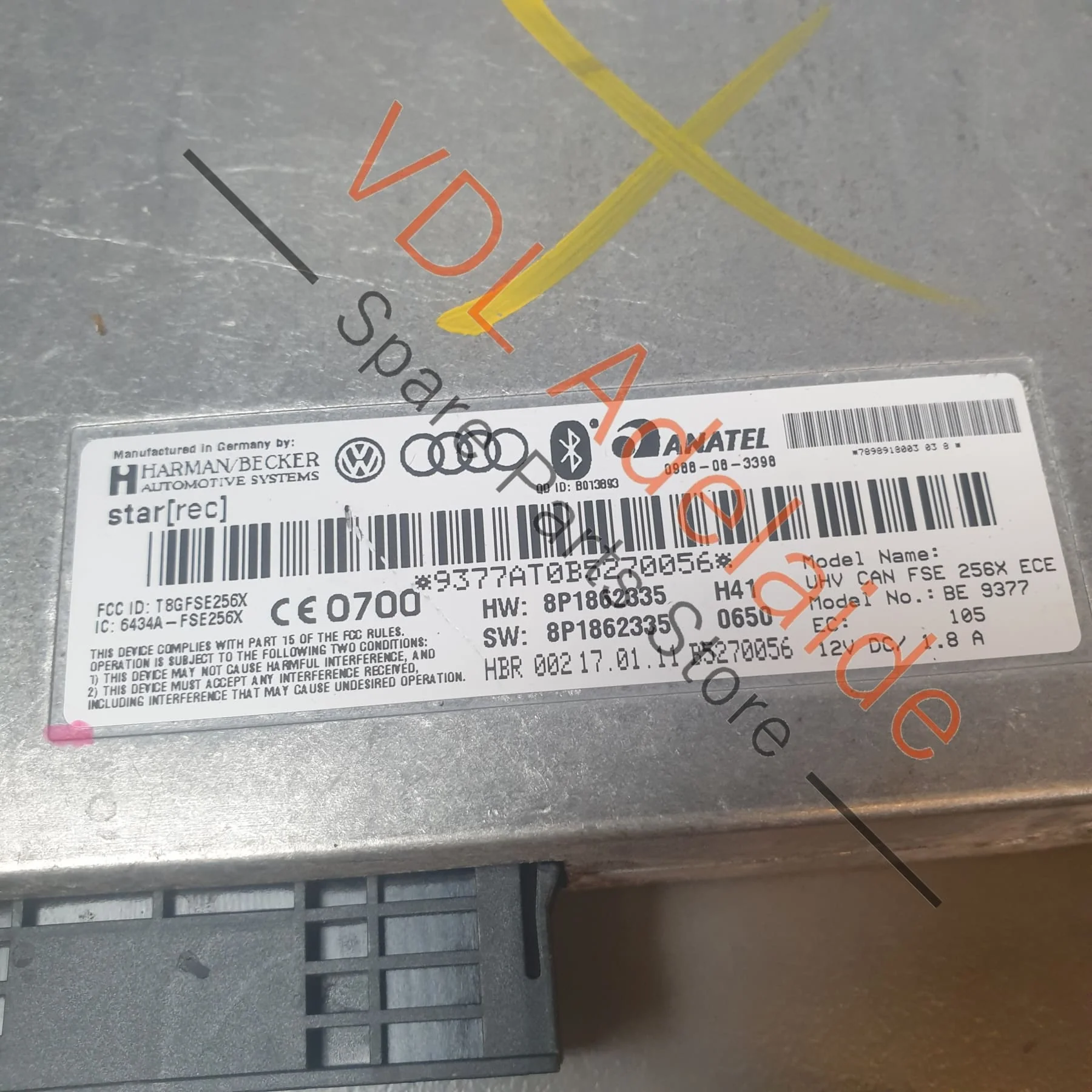 Audi R8 42 Bluetooth Interface Control Module 8P1862335A - Image 3
