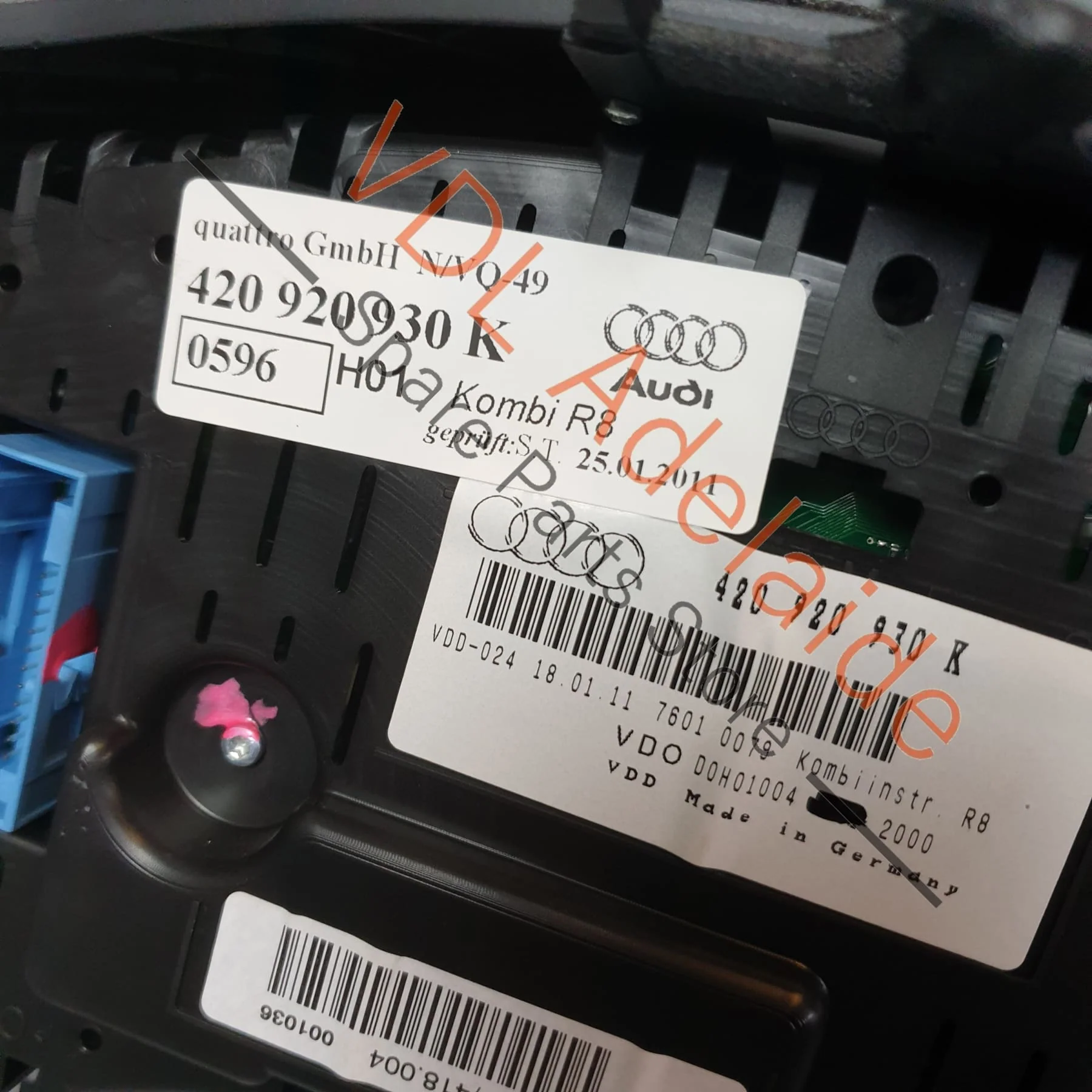 Audi R8 V10 350kmh Speedo Combi Instrument Cluster Dash Gauges 420920930KX - Image 8