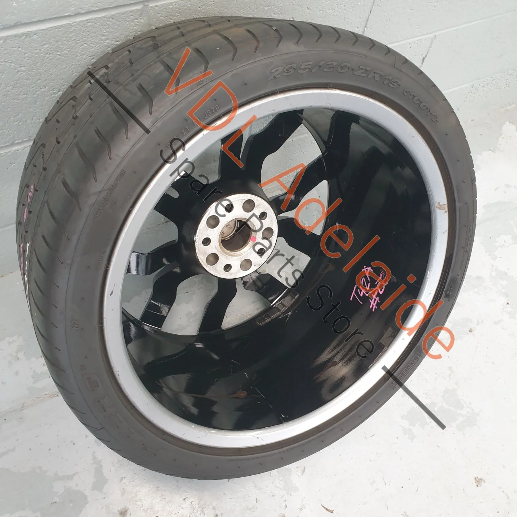 1x Audi R8 Genuine 19 x 8.5 Front Alloy Wheel 10 Spoke Y Design Gloss Black 420601025AK - Image 9
