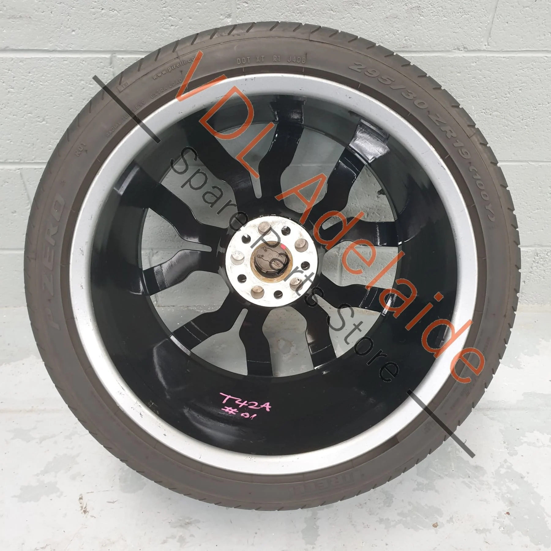 1x Audi R8 Genuine 19 x 11 Alloy Wheel 10 Spoke Y Design Gloss Black 420601025AL - Image 7