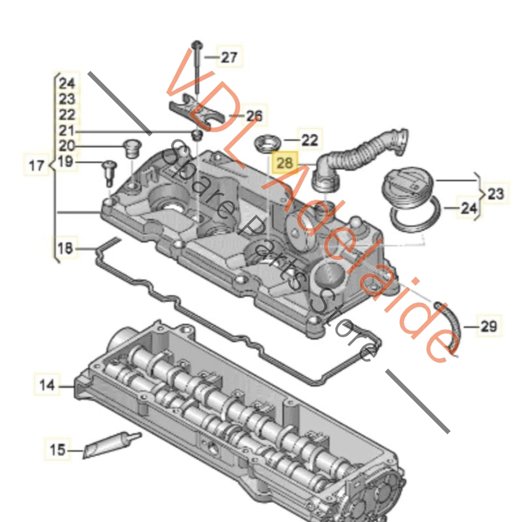 VW Volkswagen Diesel Oil Breather Hose Pipe 04L103493 - Image 2