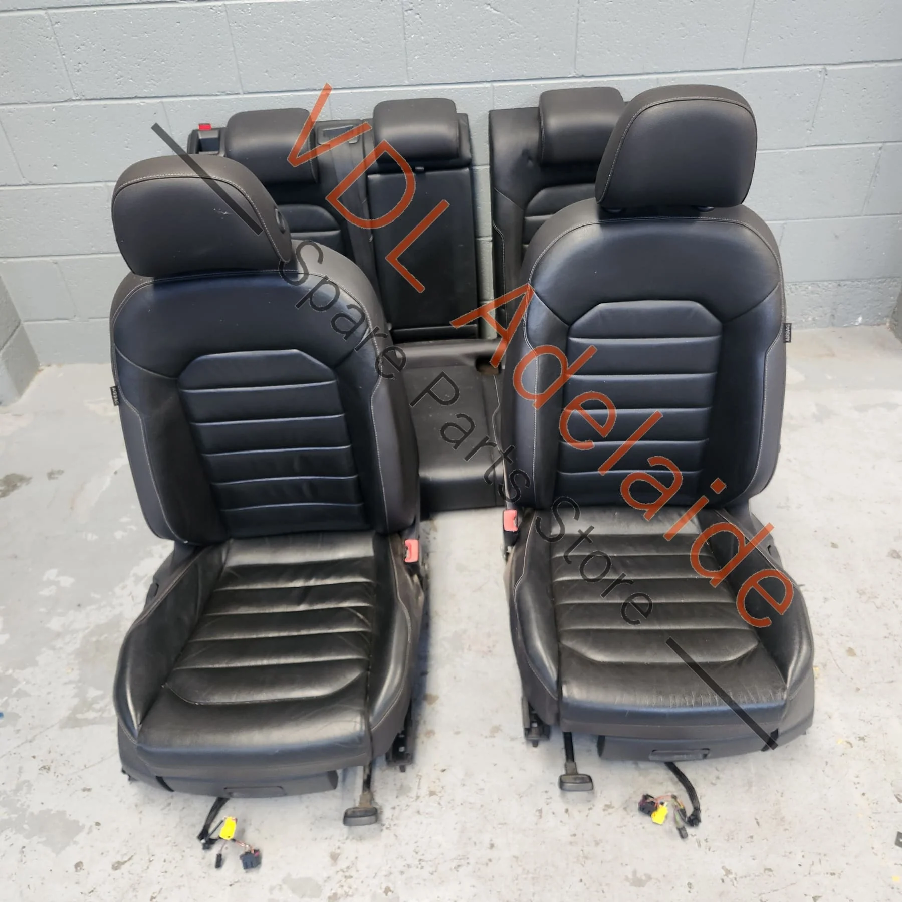 VW Golf MK7 Set of Black Leather Heated Seats Estate Wagon