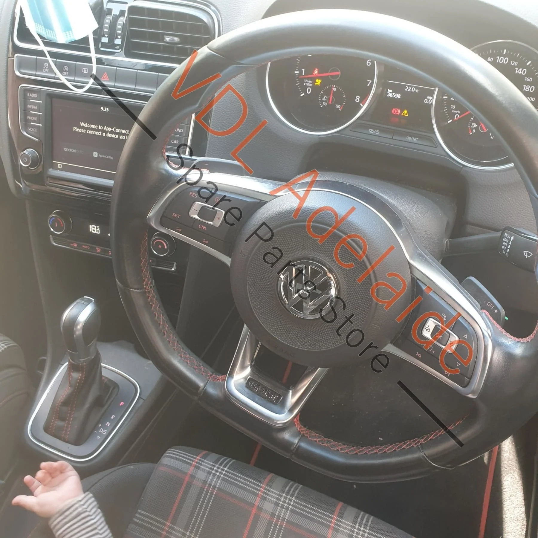 VW Polo GTi Mk5 6R 6C Passenger Side Dashboard Dash Airbag with Cover RHD 6R0880204A - Image 2
